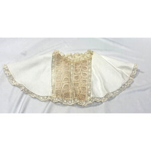 Vintage Linen Lace Edge & Detail Collar Piece Cosplay Period Costume Theatre
